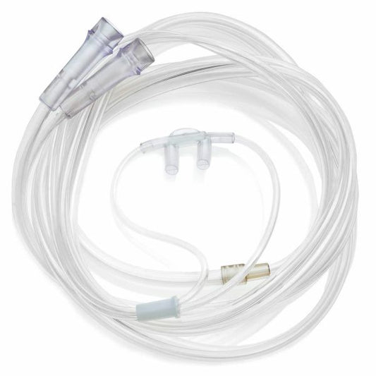 Oxygen Conserving Nasal Cannula with 7 Foot Dual Lumen Supply Tubing